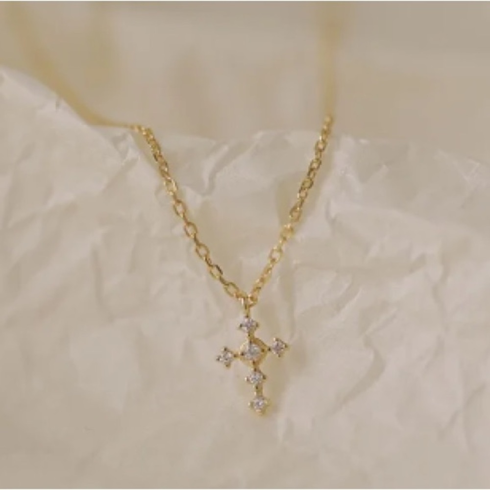 Women’s Cross Necklace, Gold Necklace, Women’s Jewelry, Necklace, Gift for Her